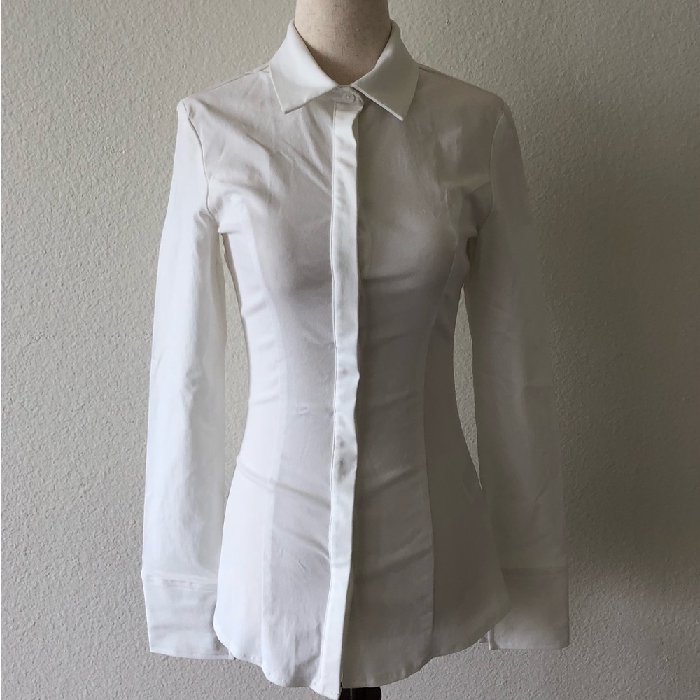 H&M + FITTED SHIRT - WHITE